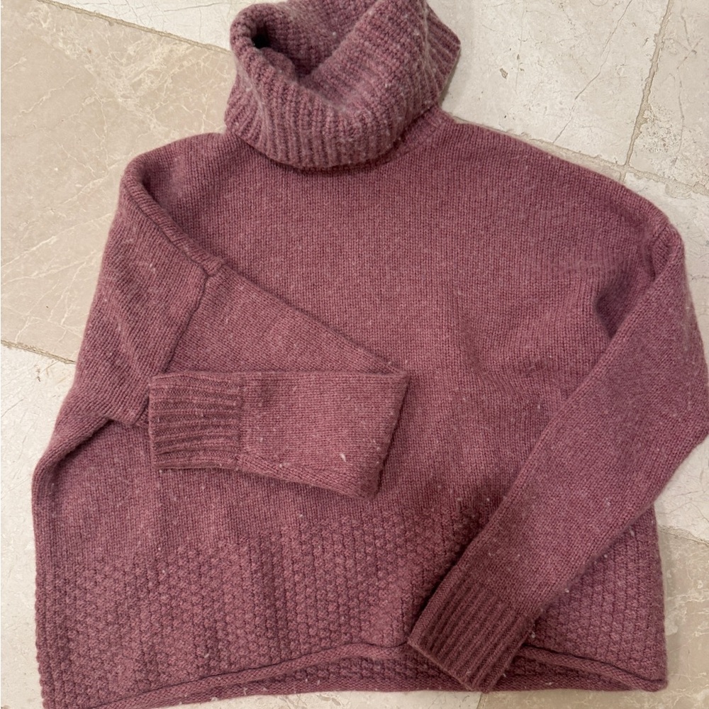 Madewell Mauve Turtleneck Sweater